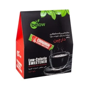 ساشه شیرین کننده 50 عددی اریتریتول و استویا با طعم دارچین