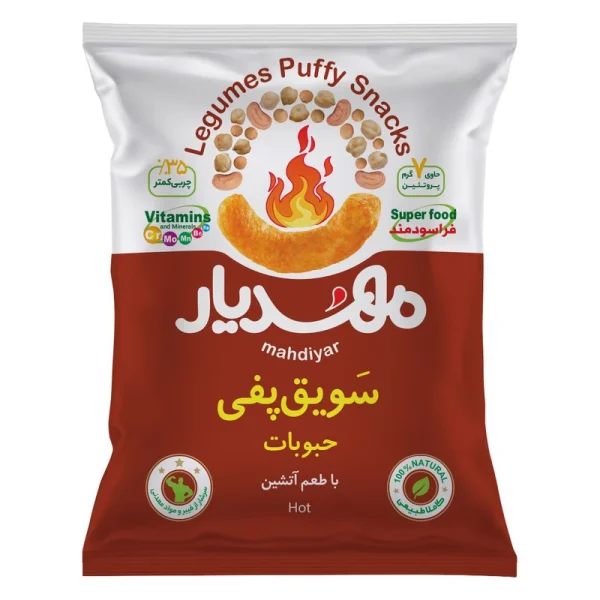سویق پفی حبوبات با طعم آتشین سویق پفی حبوبات با طعم آتشین