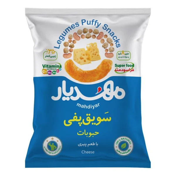 سویق پفی حبوبات با طعم پنیر سویق پفی حبوبات با طعم پنیر