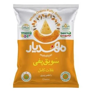 سویق پفی غلات کامل با طعم پنیر سویق پفی غلات کامل با طعم پنیر