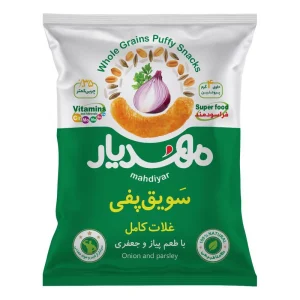 سویق پفی غلات کامل با طعم پیاز و جعفری سویق پفی غلات کامل با طعم پیاز و جعفری